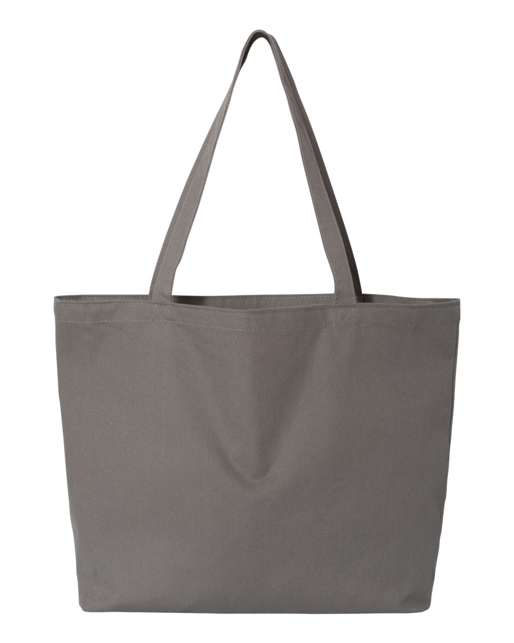 Front View of Grey Seaside Pigment-Dyed Large Tote - 8507