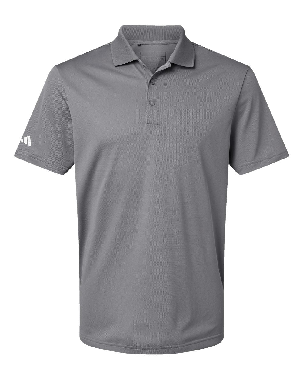 Front View of Grey Three Basic Sport Polo - A430