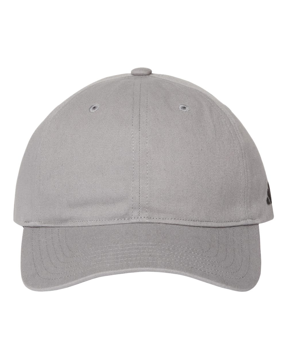 Front View of Grey Three Sustainable Organic Relaxed Cap - A12S
