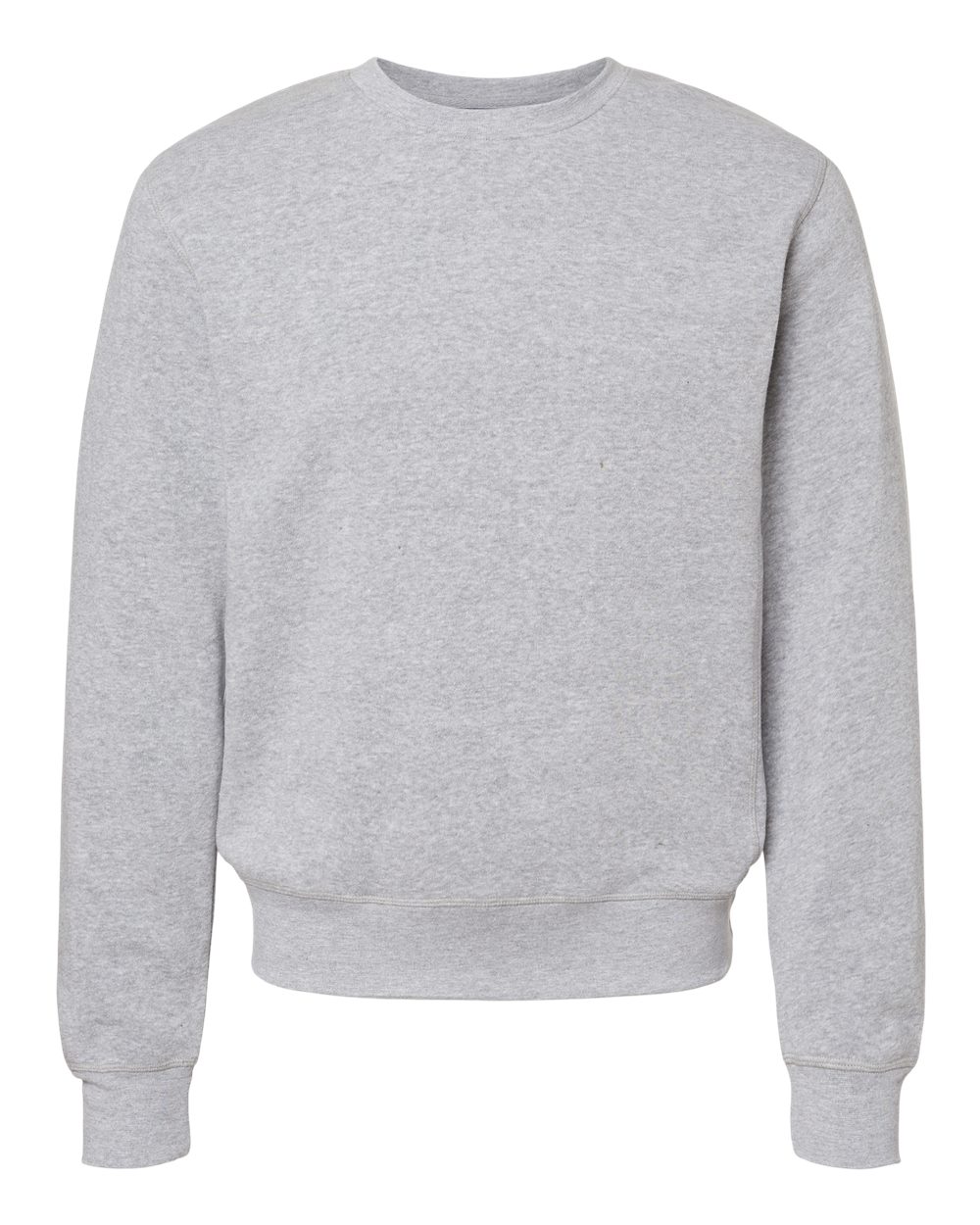Front View of Grey Triblend Triblend Fleece Crewneck Sweatshirt - 8870