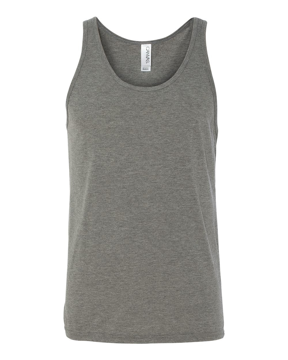 Front View of Grey Triblend Triblend Tank - 3484