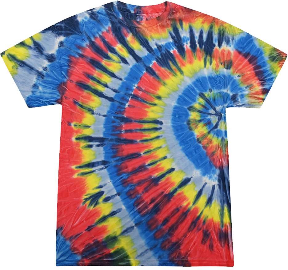 Front View of Harmony Multi-Color Tie-Dyed T-Shirt - 1000