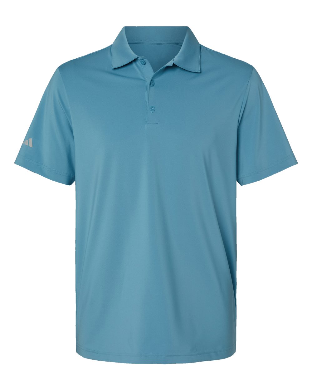 Front View of Hazy Blue Ultimate Solid Polo - A514