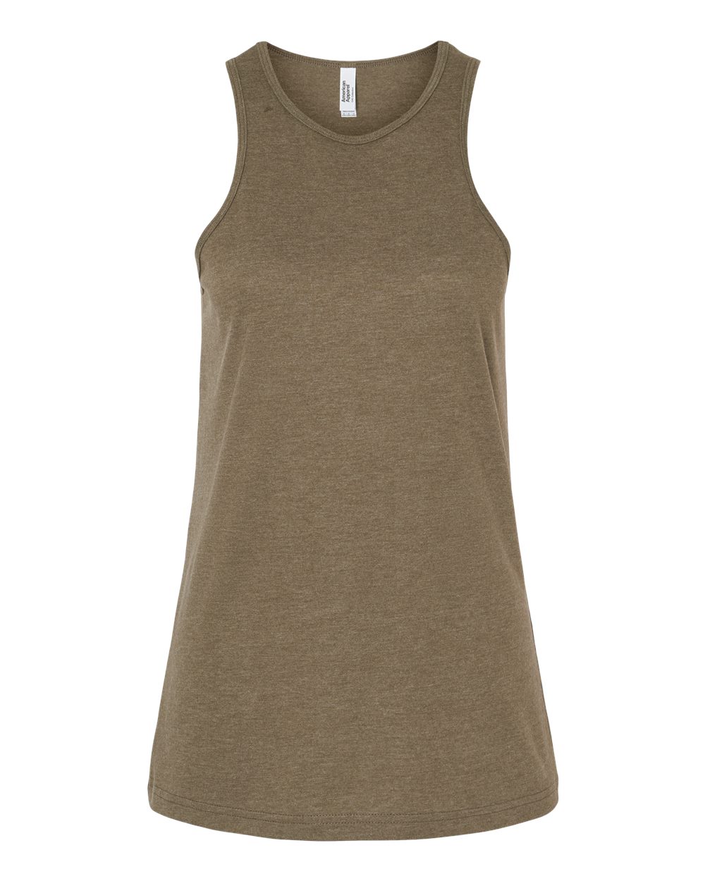 Front View of Heather Army Women's CVC Tank - 101CVC