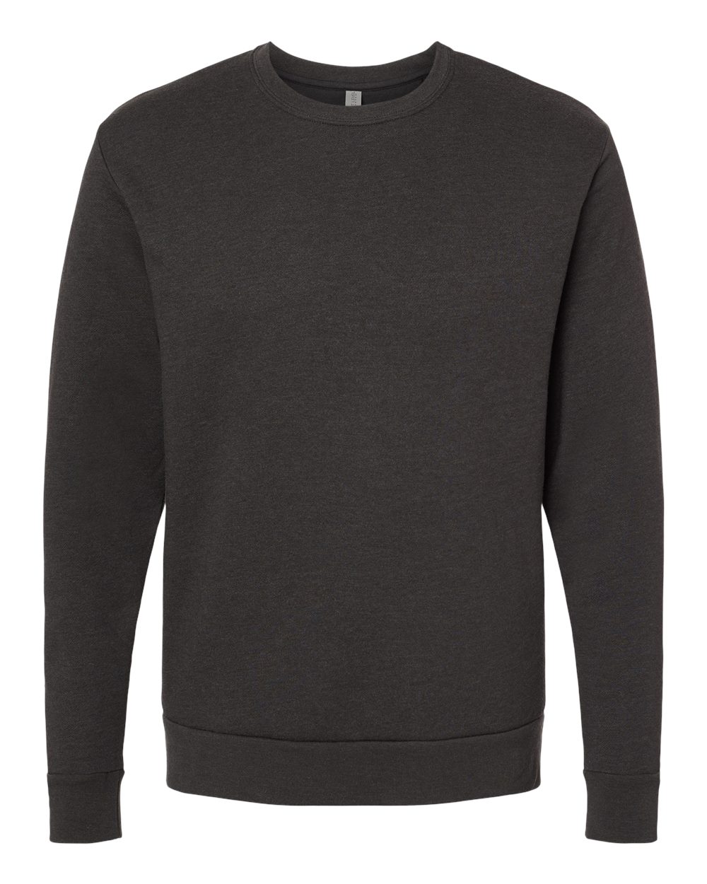 Front View of Heather Black Malibu Crewneck Sweatshirt - 9002
