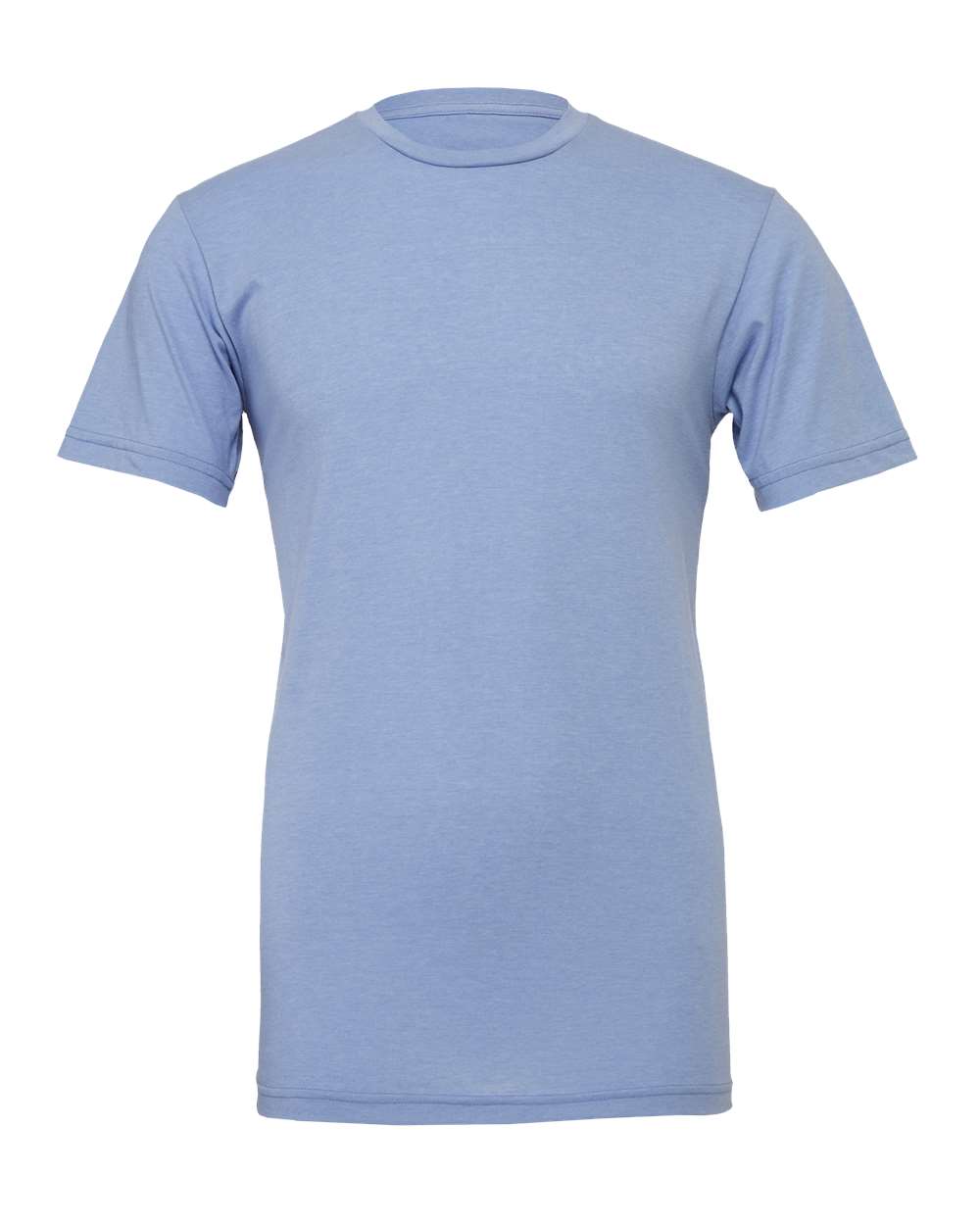 Front View of Heather Blue CVC Jersey Tee - 3001CVC