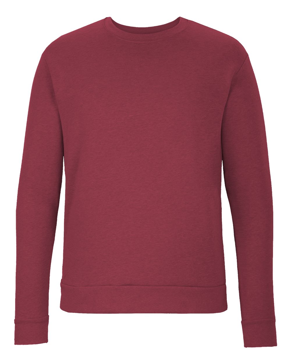Front View of Heather Cardinal Malibu Crewneck Sweatshirt - 9002