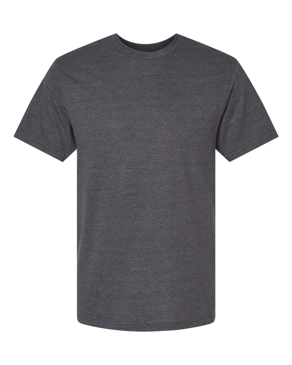 Front View of Heather Charcoal CVC Tee - 2001CVC