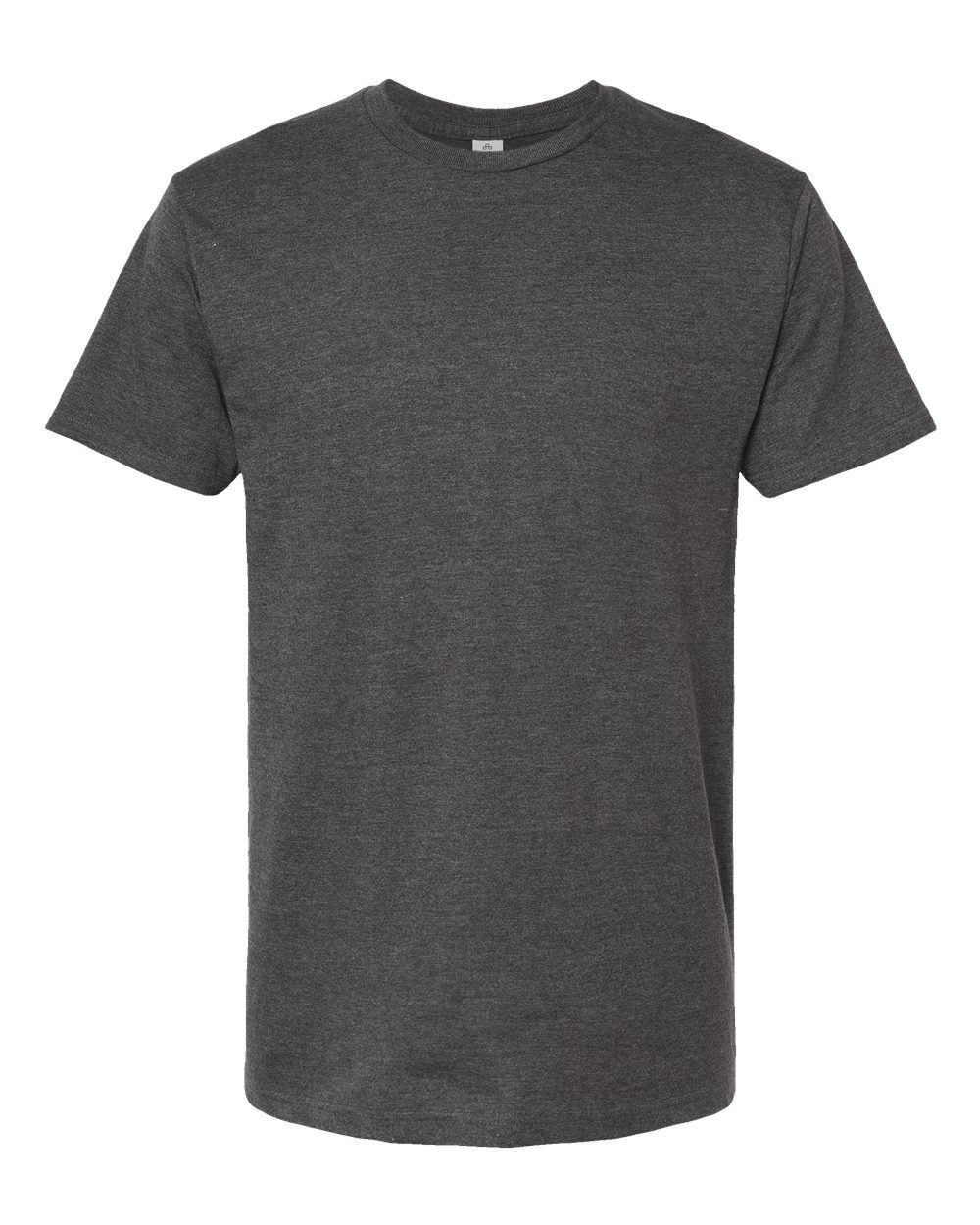 Front View of Heather Charcoal Heavyweight Jersey T-Shirt - 290