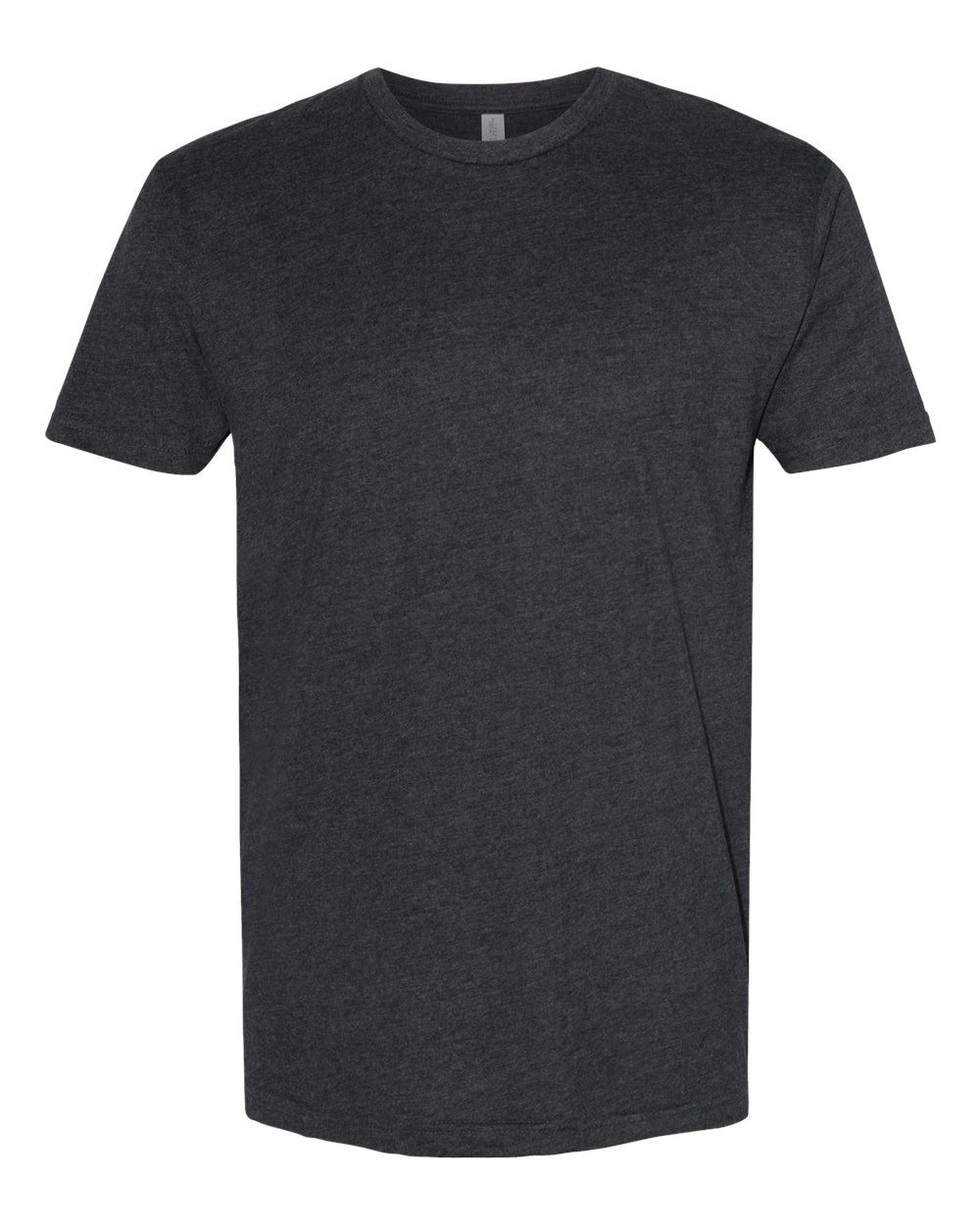 Front View of Heather Charcoal Sueded T-Shirt - 6410