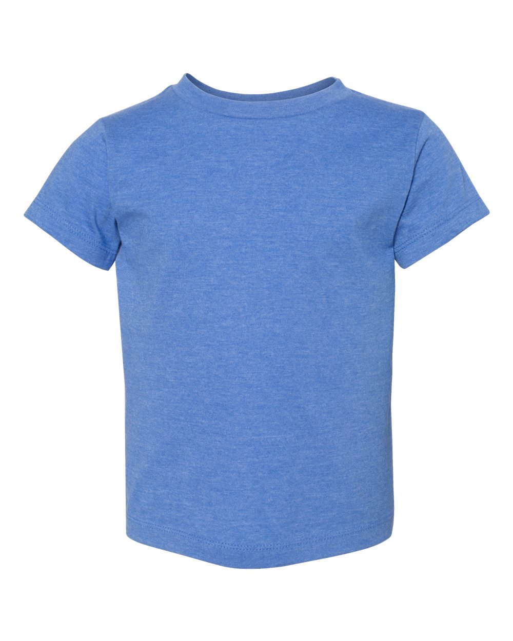 Front View of Heather Columbia Blue Toddler Jersey Tee - 3001T