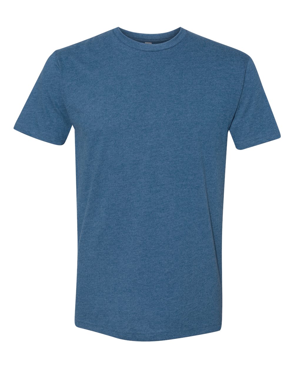 Front View of Heather Cool Blue Sueded T-Shirt - 6410