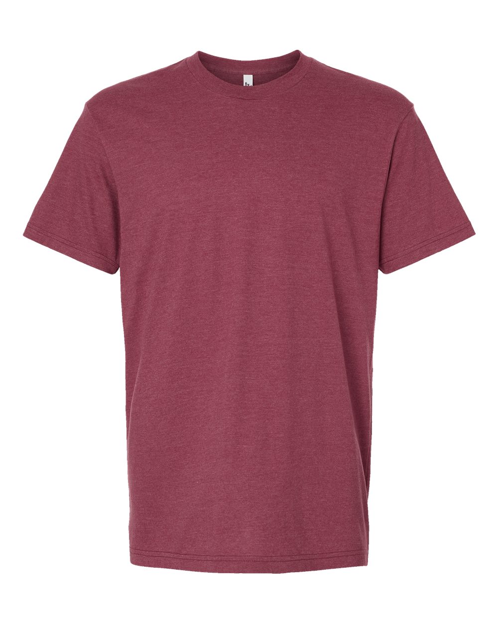 Front View of Heather Cranberry CVC Tee - 2001CVC