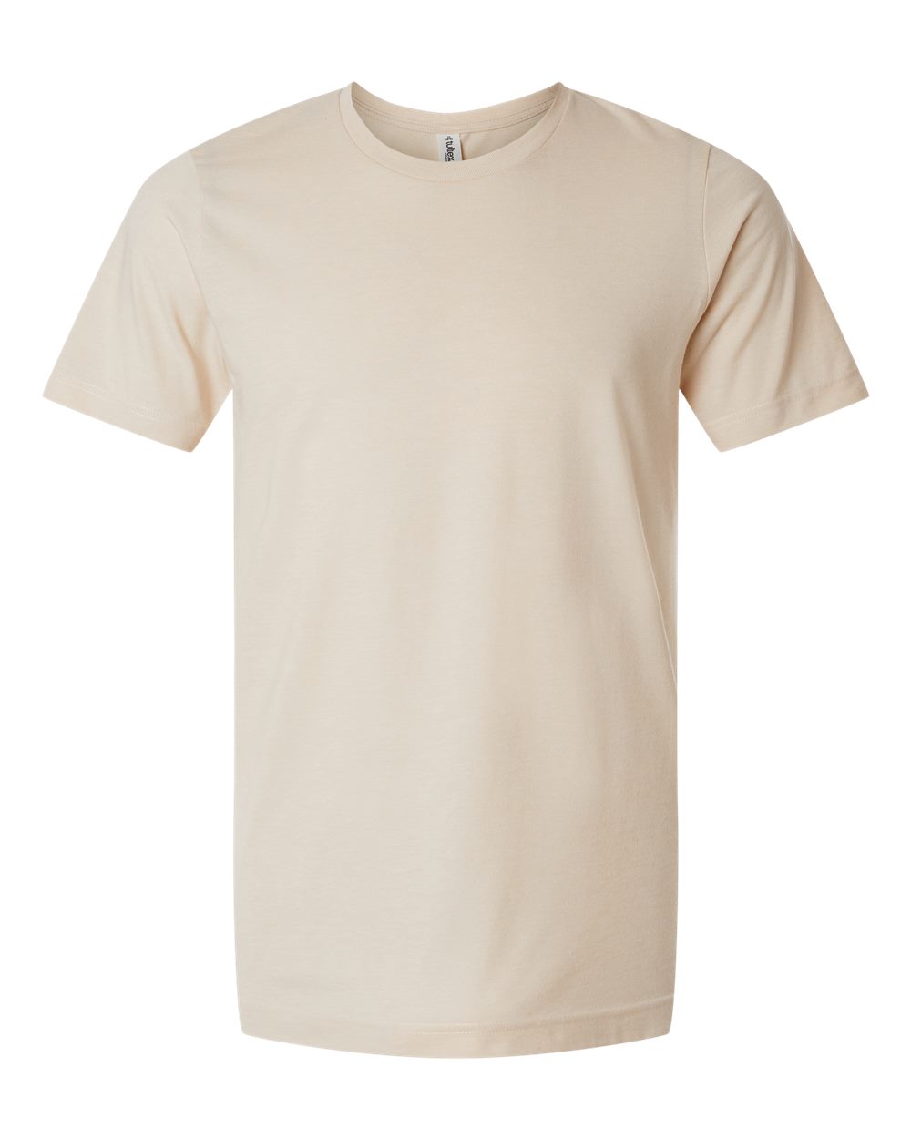 Front View of Heather Cream Combed CVC T-Shirt - 602CVC