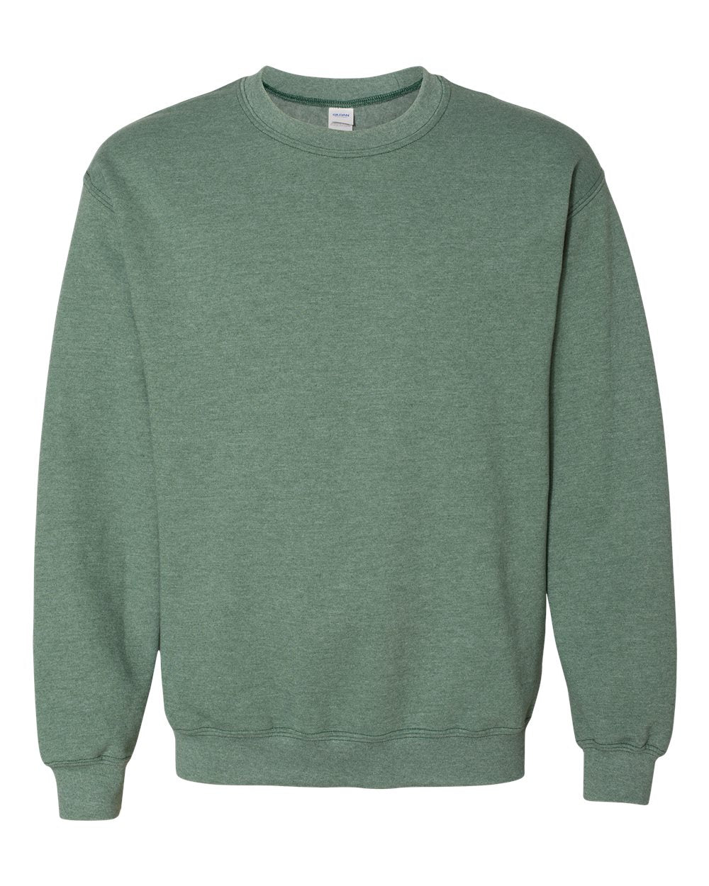 Front View of Heather Dark Green Heavy Blend™ Crewneck Sweatshirt - 18000