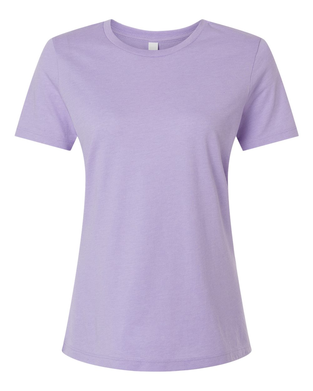 Front View of Heather Dark Lavender Women’s Relaxed Fit Heather CVC Tee - 6400CVC