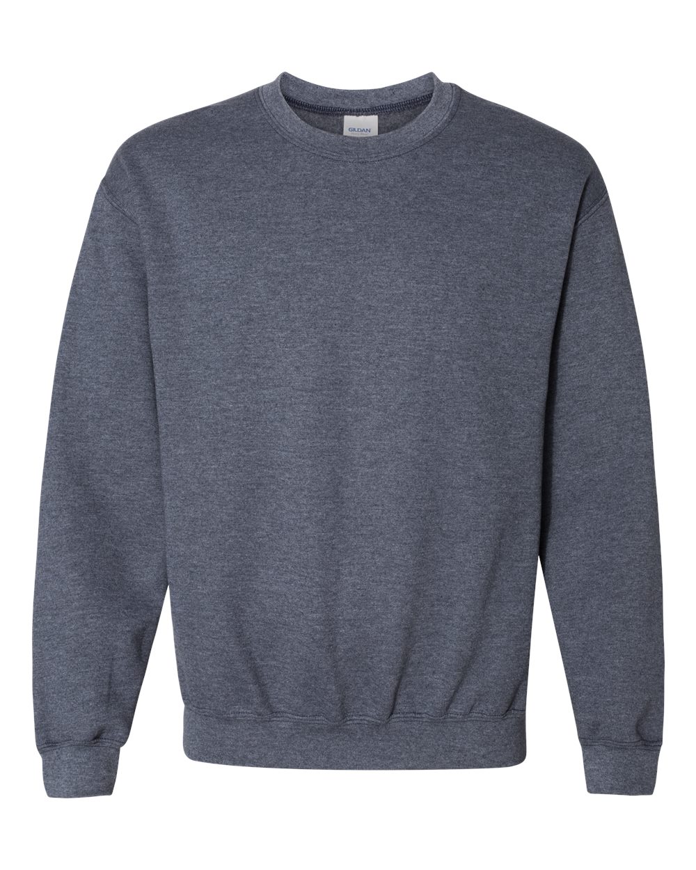 Front View of Heather Dark Navy Heavy Blend™ Crewneck Sweatshirt - 18000