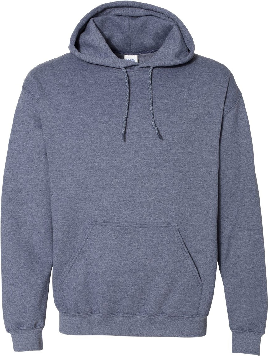 Front View of Heather Dark Navy Heavy Blend™ Hooded Sweatshirt - 18500