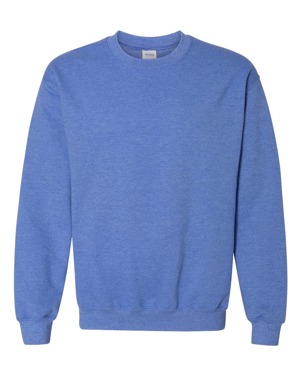 Front View of Heather Deep Royal Heavy Blend™ Crewneck Sweatshirt - 18000