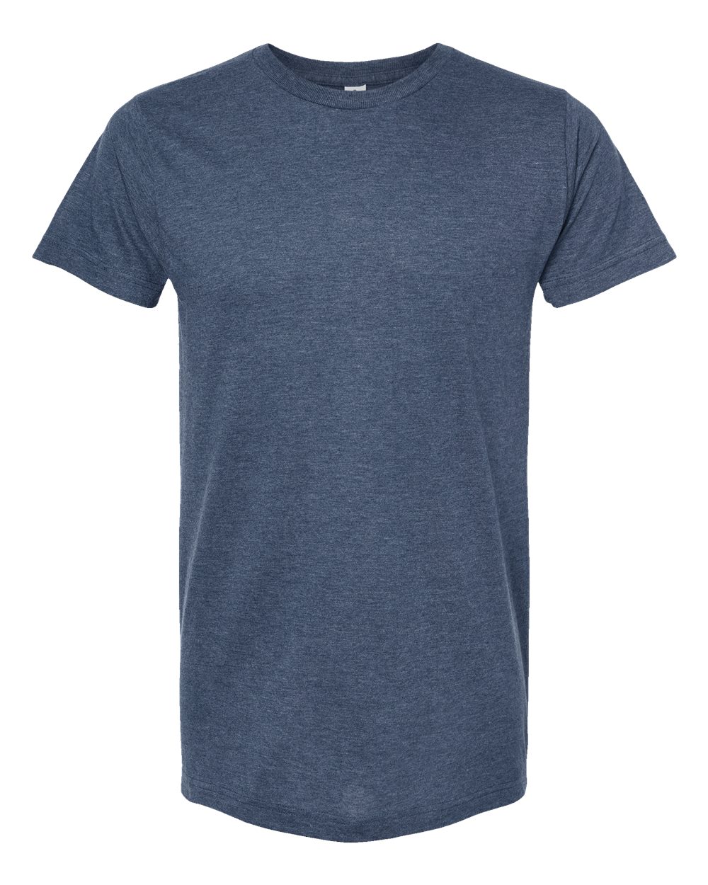 Front View of Heather Denim Fine Jersey T-Shirt - 202