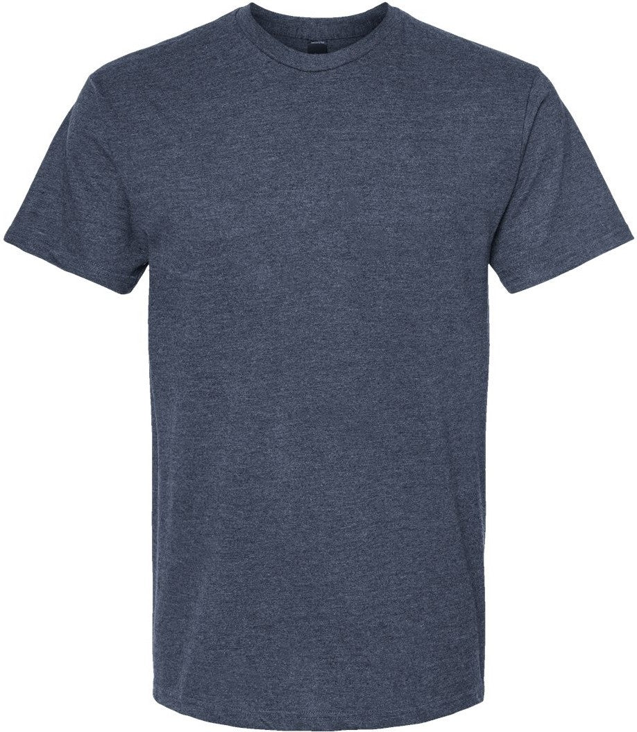 Front View of Heather Denim Heavyweight Jersey T-Shirt - 290