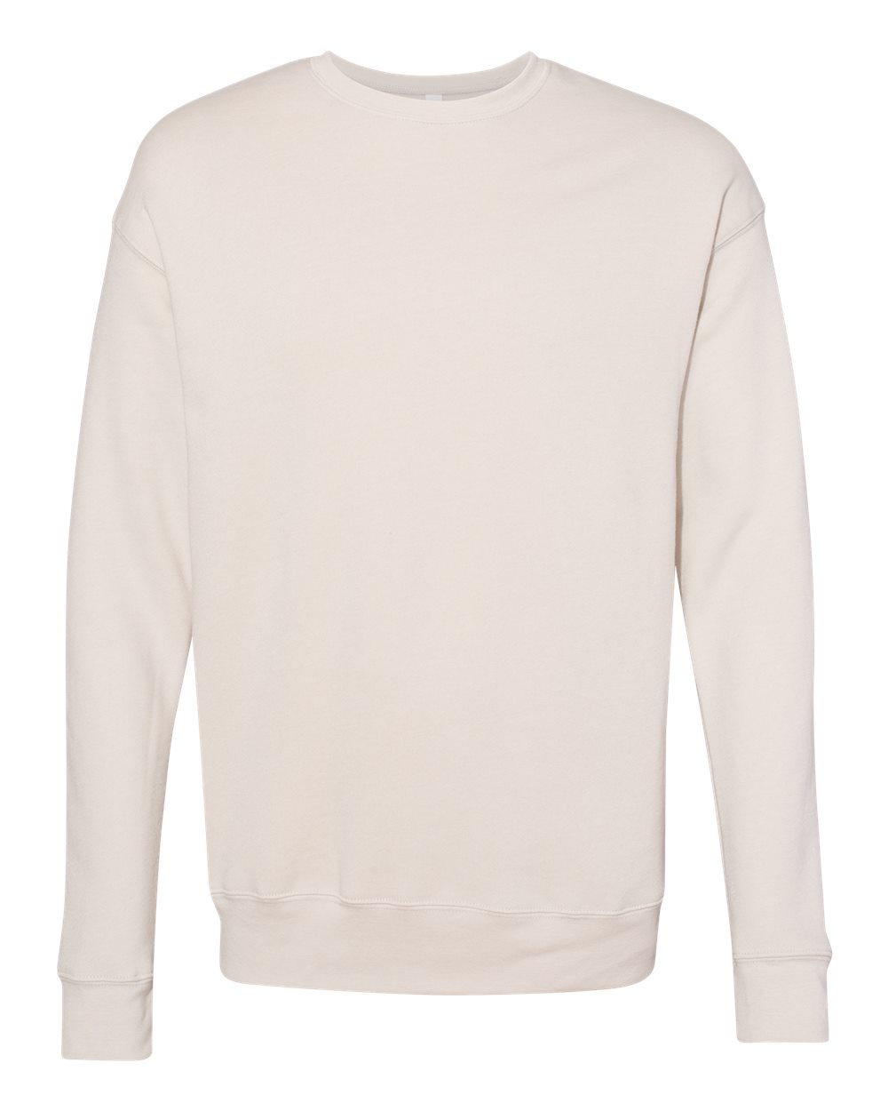 Front View of Heather Dust Sponge Fleece Drop Shoulder Crewneck Sweatshirt - 3945