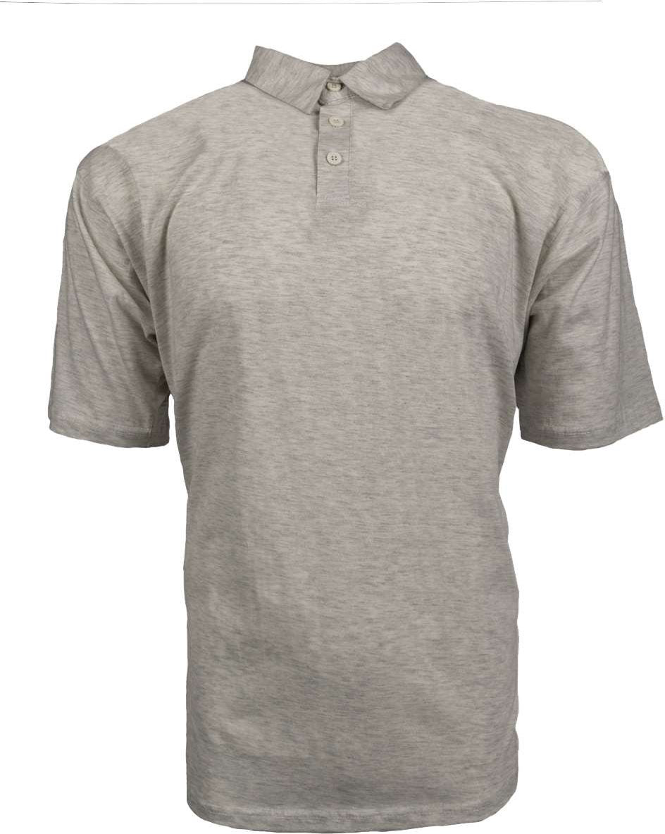 Front View of Heather Ecru Fader Play Polo - 0800