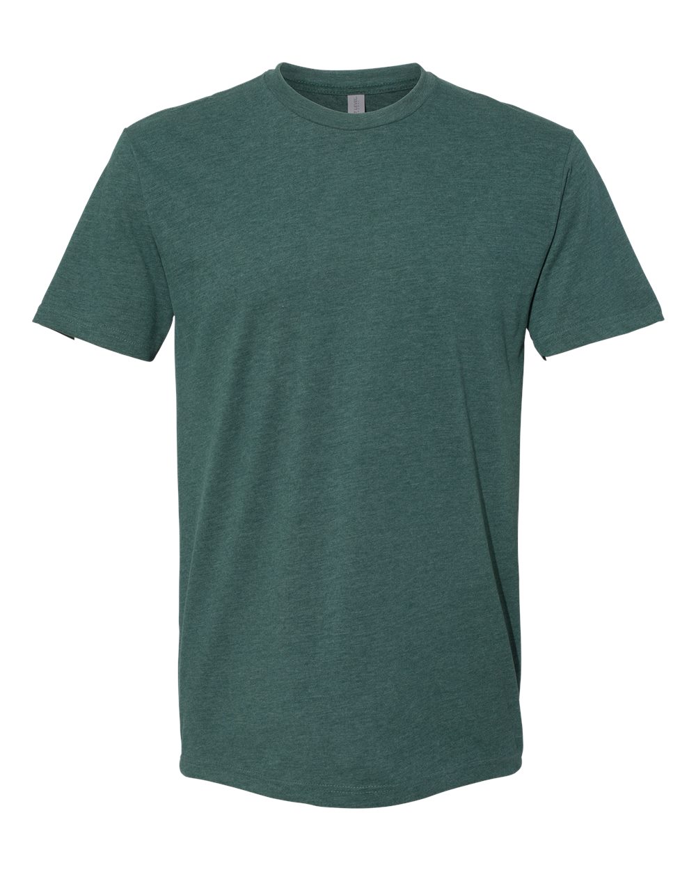 Front View of Heather Forest Green Sueded T-Shirt - 6410