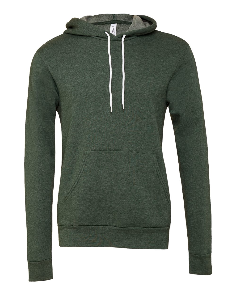Front View of Heather Forest Sponge Fleece Hoodie - 3719