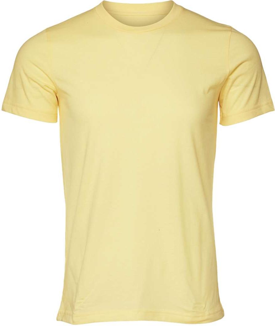 Front View of Heather French Vanilla CVC Jersey Tee - 3001CVC