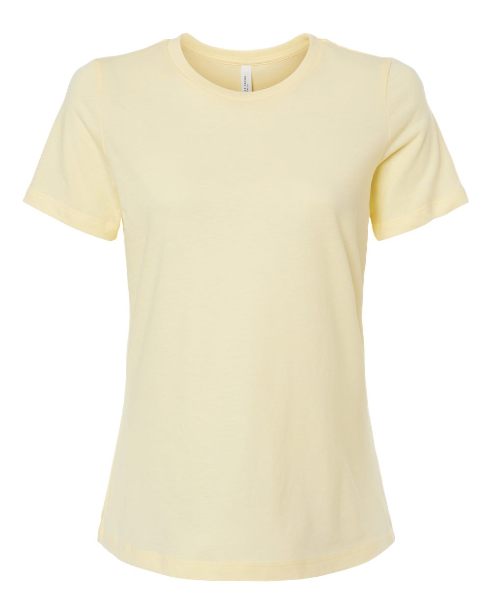 Front View of Heather French Vanilla Women’s Relaxed Fit Heather CVC Tee - 6400CVC