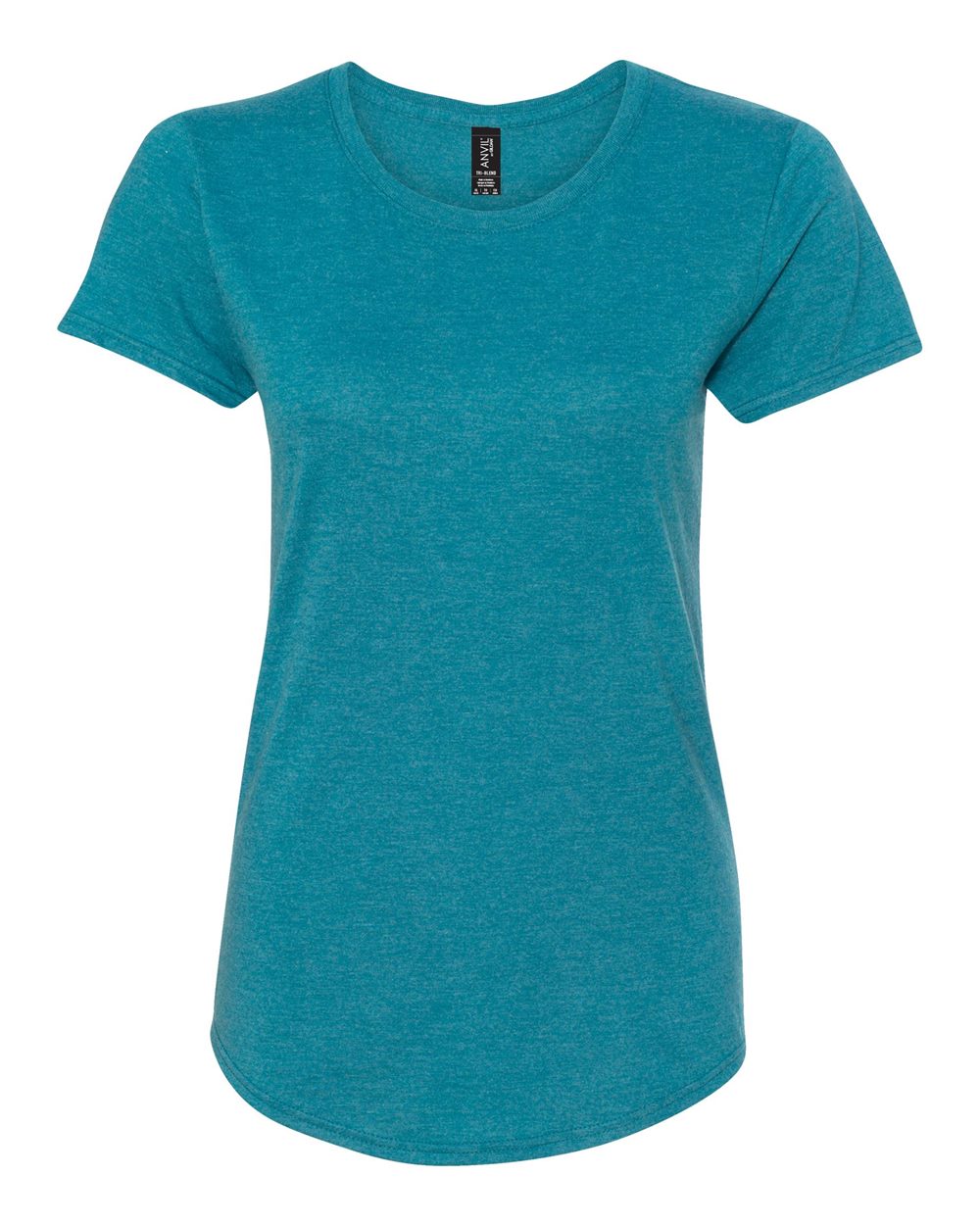 Front View of Heather Galapagos Blue Softstyle® Women’s Triblend T-Shirt - 6750L