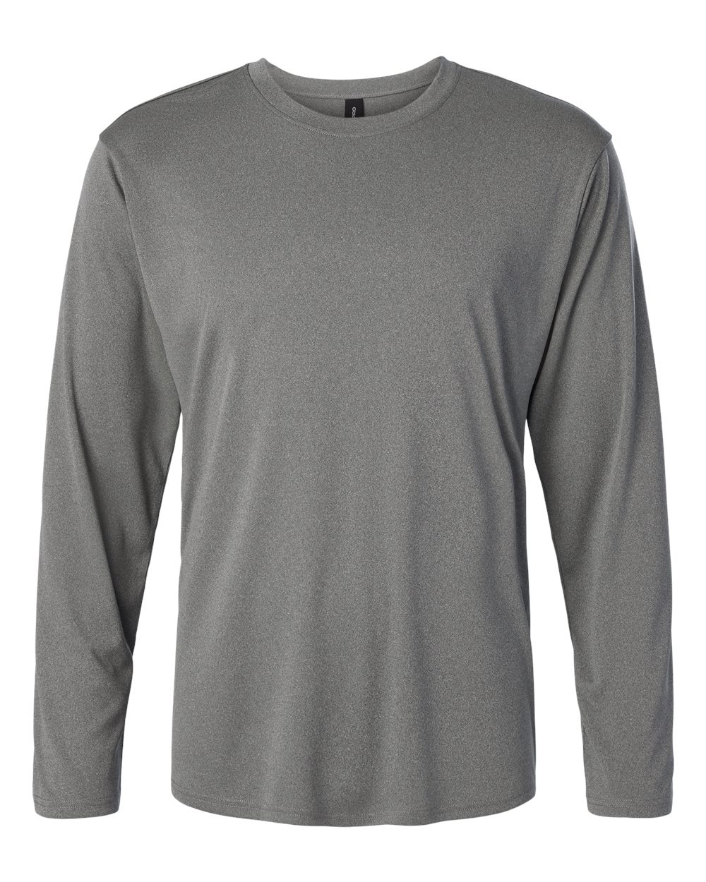 Front View of Heather Granite Pro-Lock Performance Long Sleeve T-Shirt - 48400