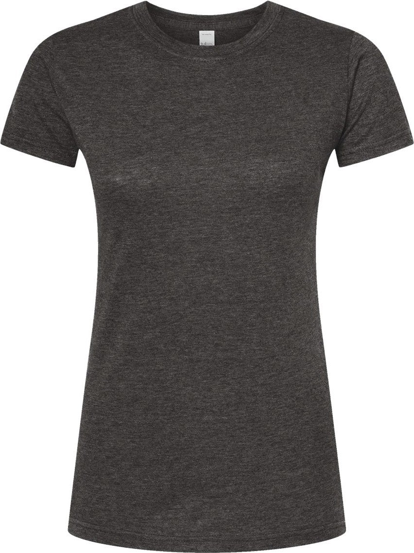 Front View of Heather Graphite Women's Poly-Rich T-Shirt - 240