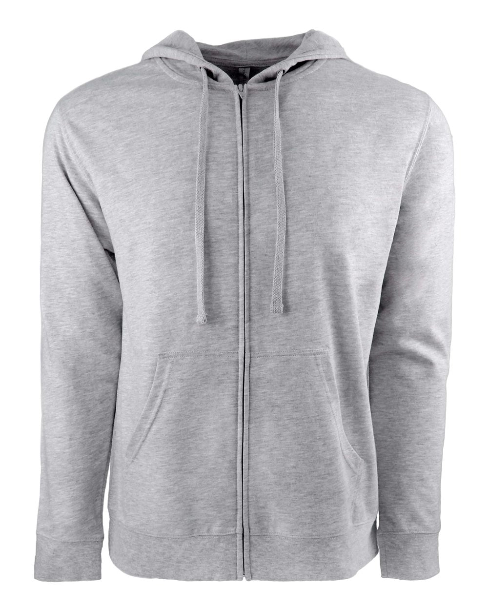 Front View of Heather Grey/ Heather Grey Laguna Full-Zip Hoodie - 9601
