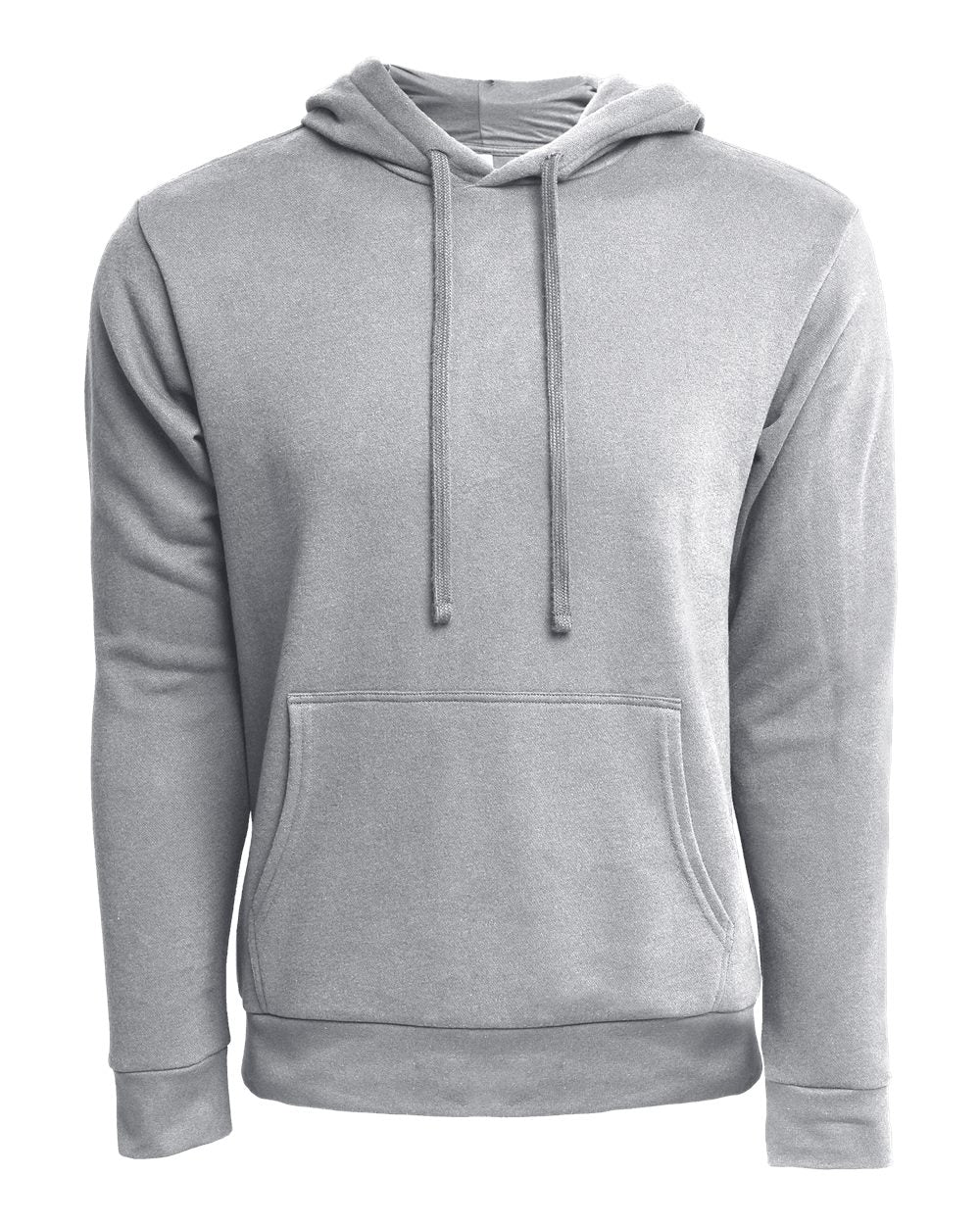 Front View of Heather Grey Laguna Sueded Hoodie - 9304