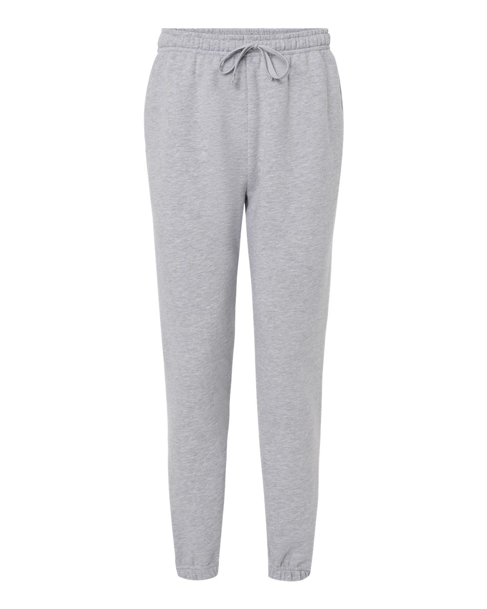 Front View of Heather Grey ReFlex Fleece Sweatpants - RF491