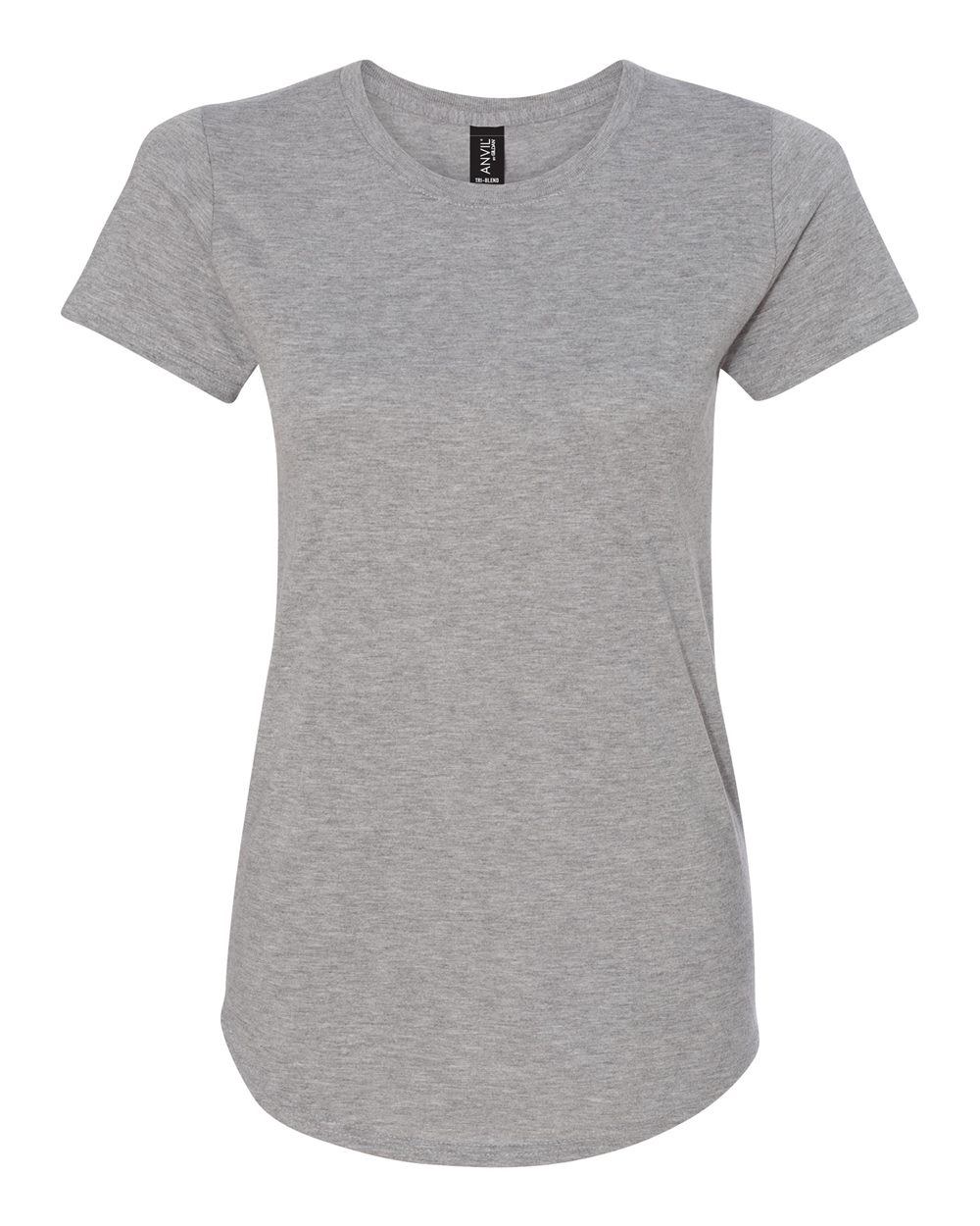 Front View of Heather Grey Softstyle® Women’s Triblend T-Shirt - 6750L