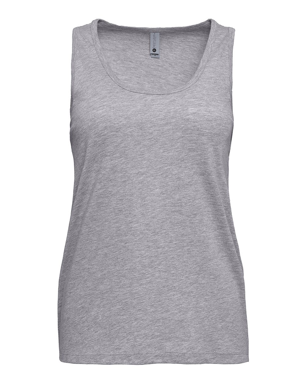 Front View of Heather Grey Women's Cotton Tank - 3933