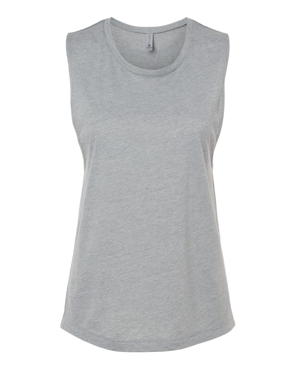 Front View of Heather Grey Women’s Festival Muscle Tank - 5013