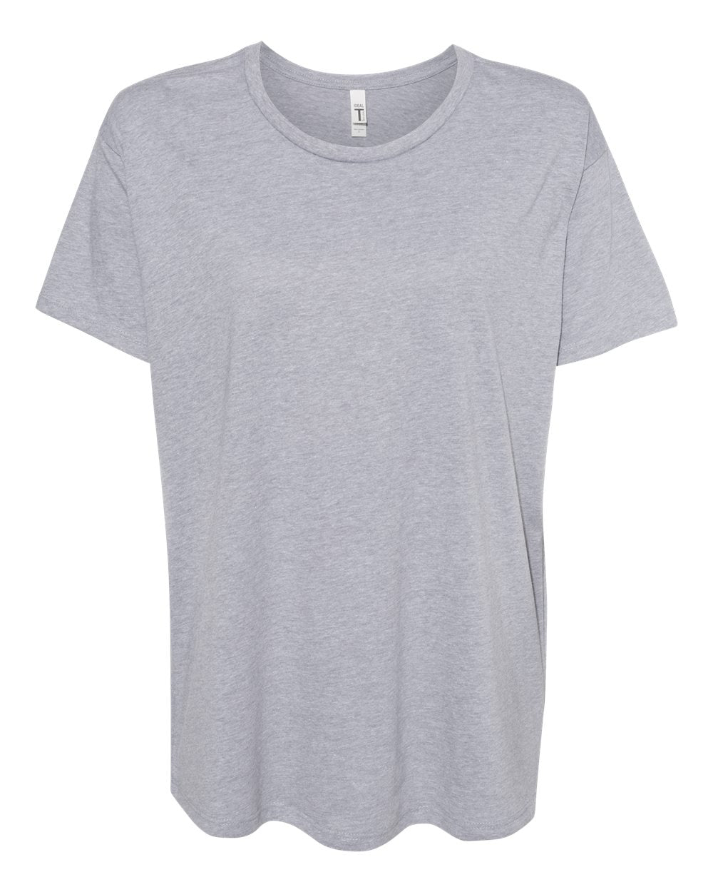 Front View of Heather Grey Women’s Ideal Flow T-Shirt - 1530