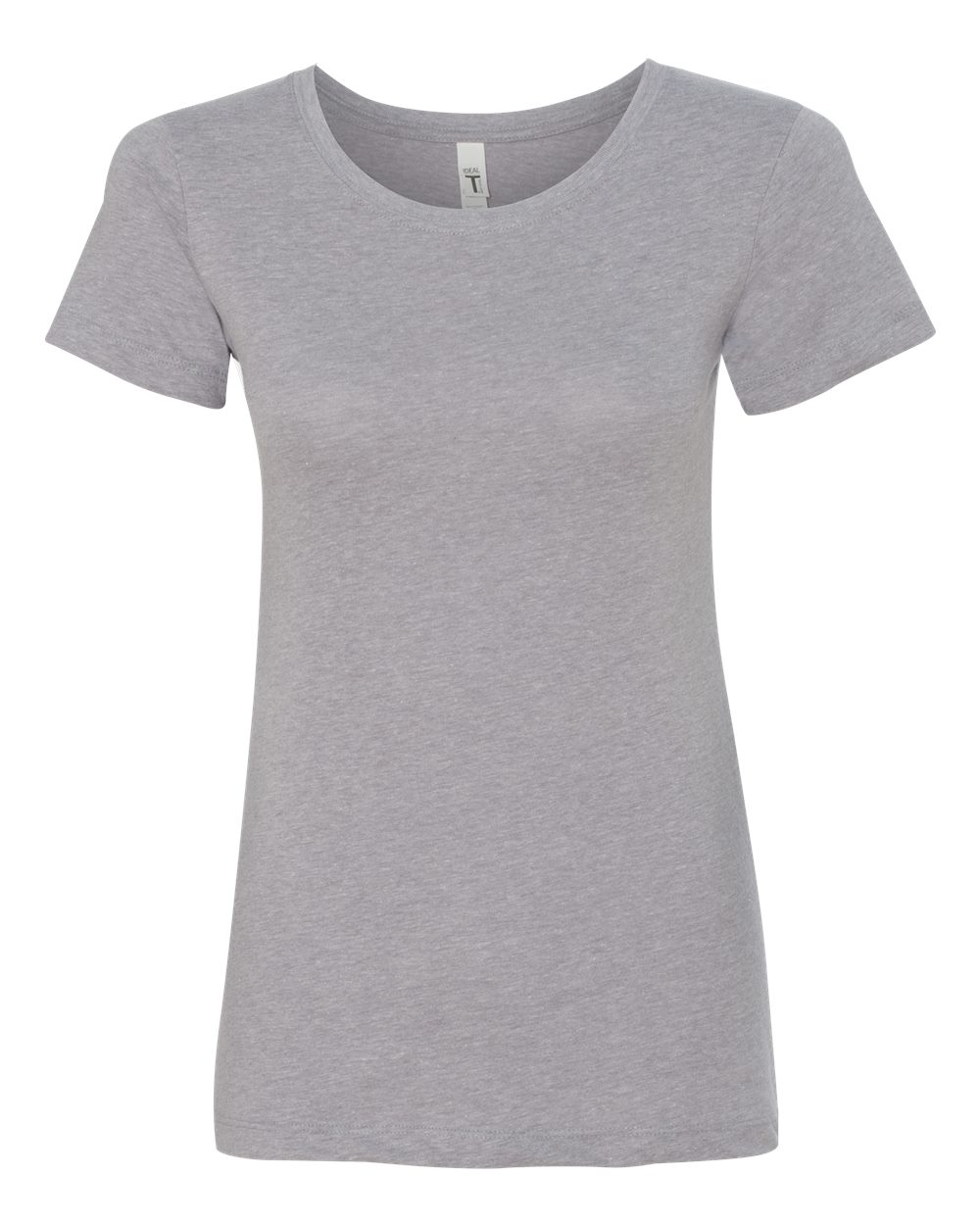 Front View of Heather Grey Women's Ideal T-Shirt - 1510