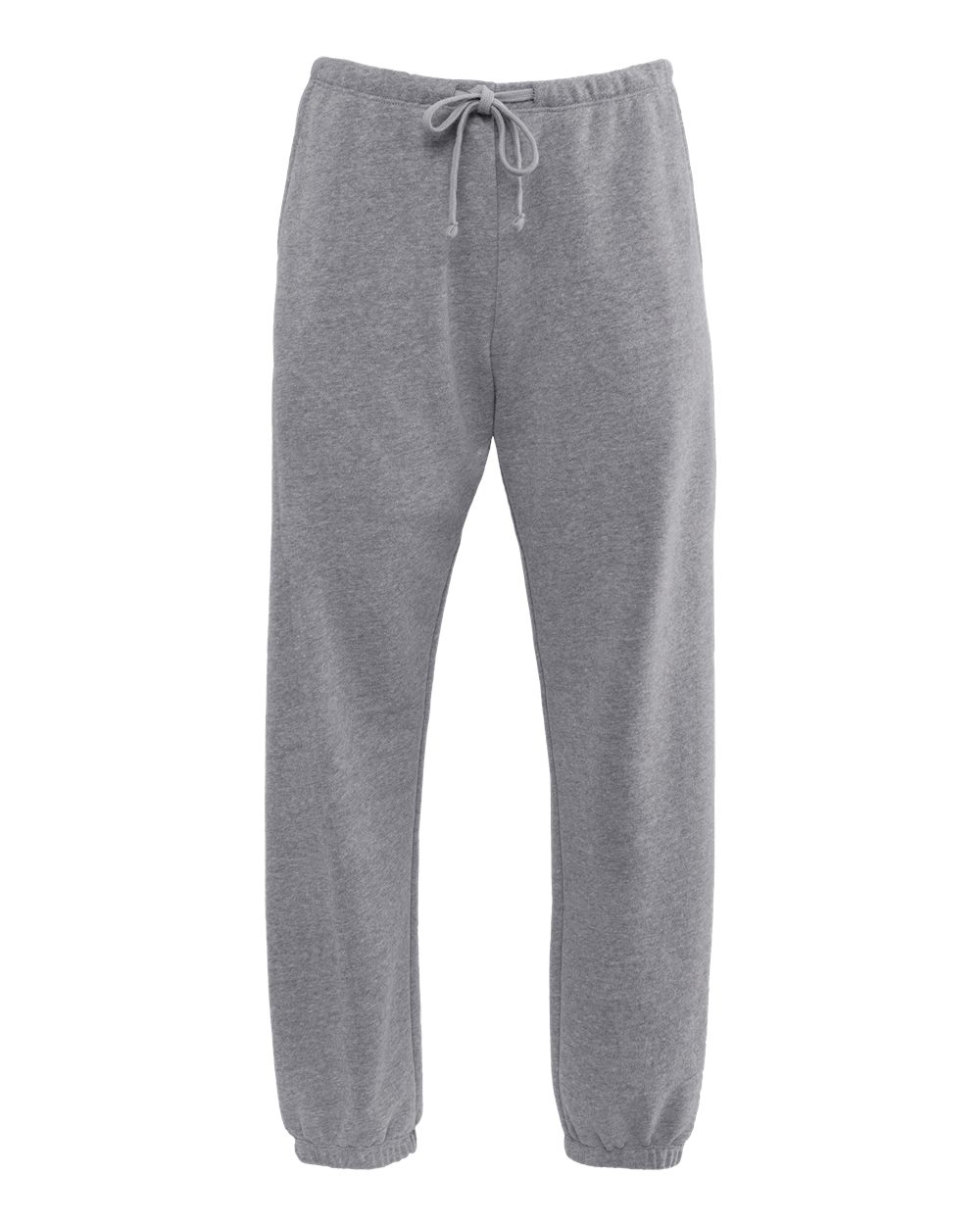 Front View of Heather Grey Women's Laguna Sueded Sweatpants - 9884