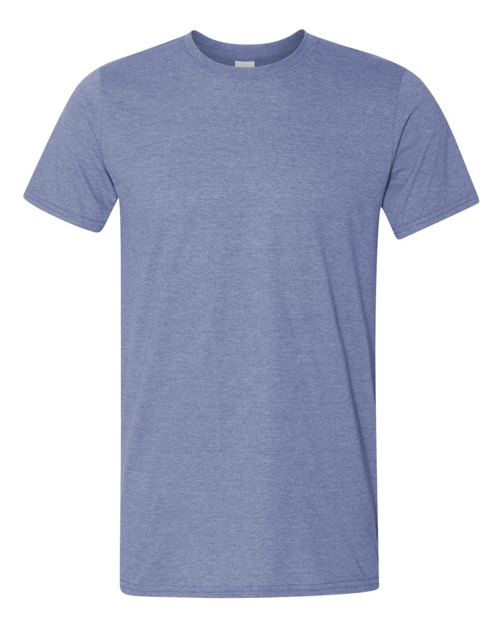 Front View of Heather Indigo Softstyle® T-Shirt - 64000