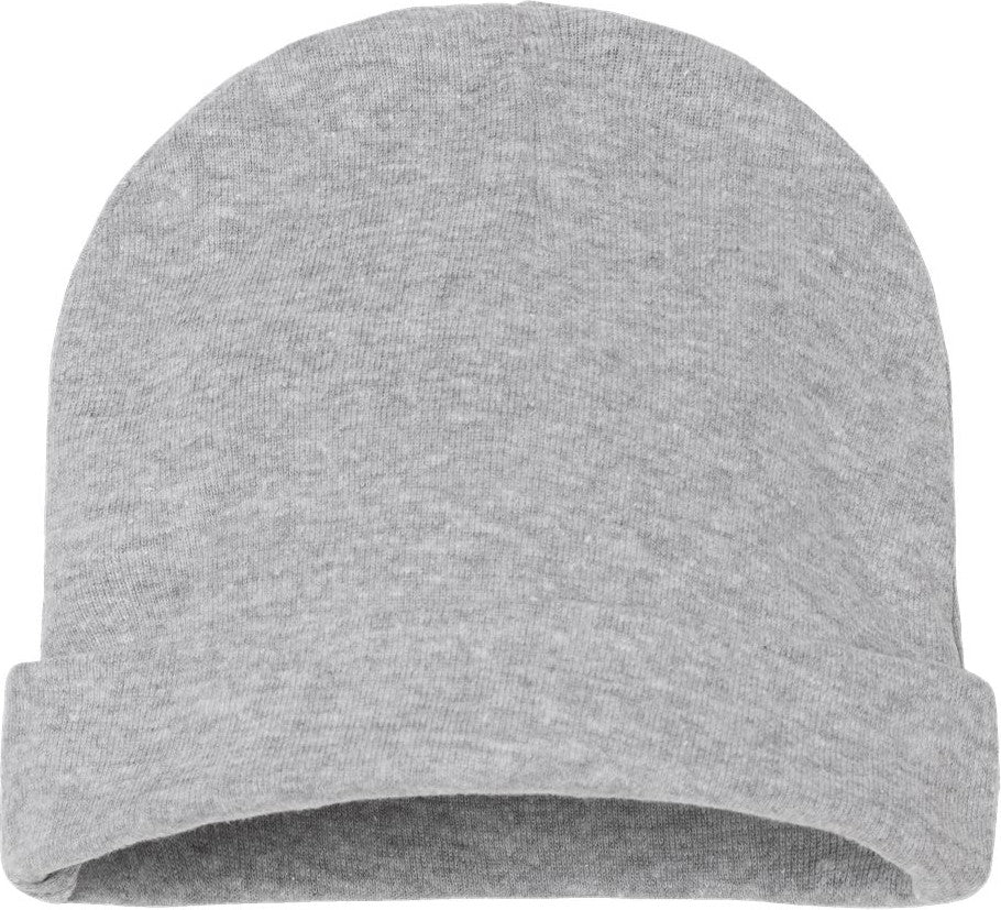 Front View of Heather Infant Baby Rib Beanie - 4451