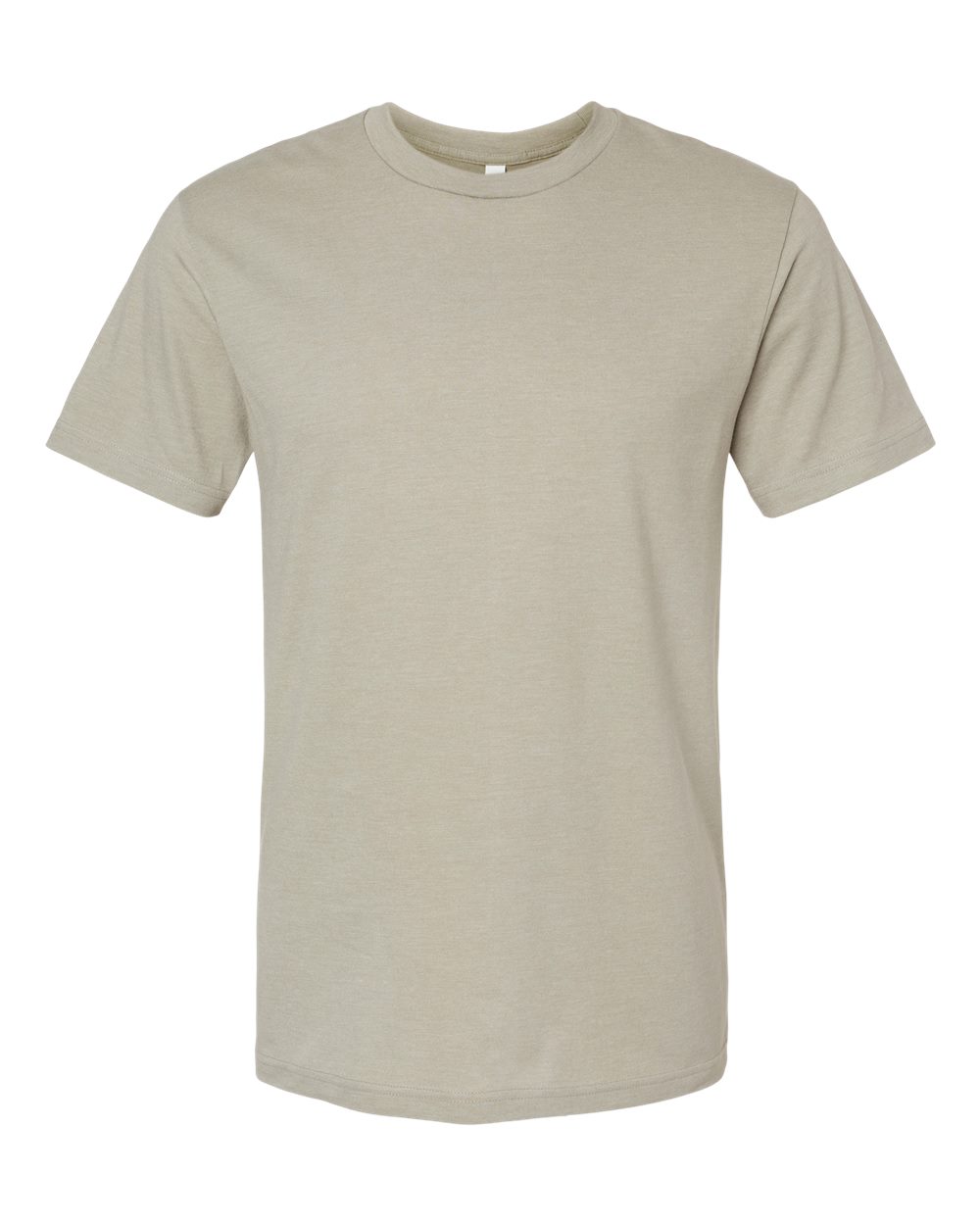Front View of Heather Khaki CVC Tee - 2001CVC