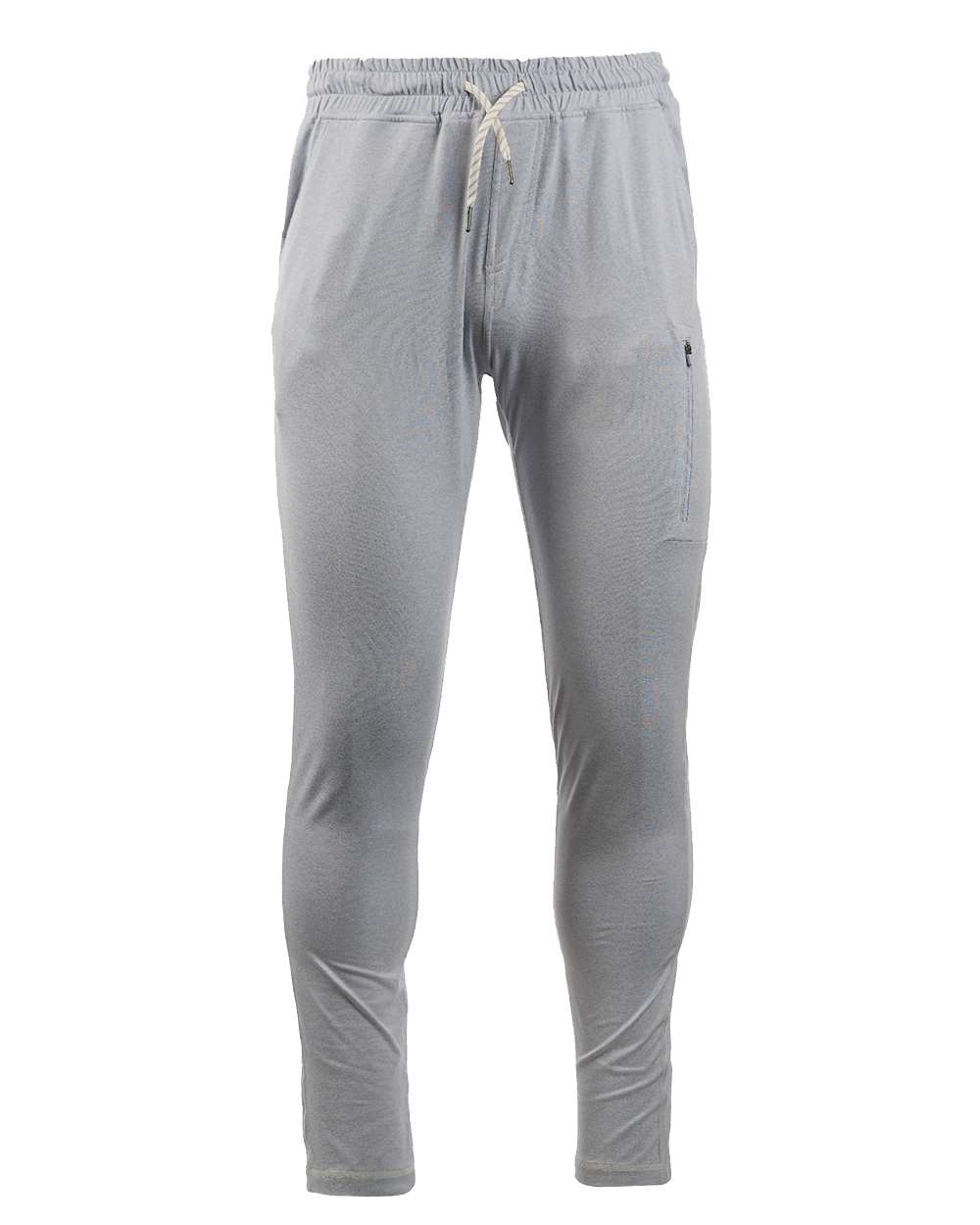 Front View of Heather Light Grey Dawn to Dusk Jogger - 8857