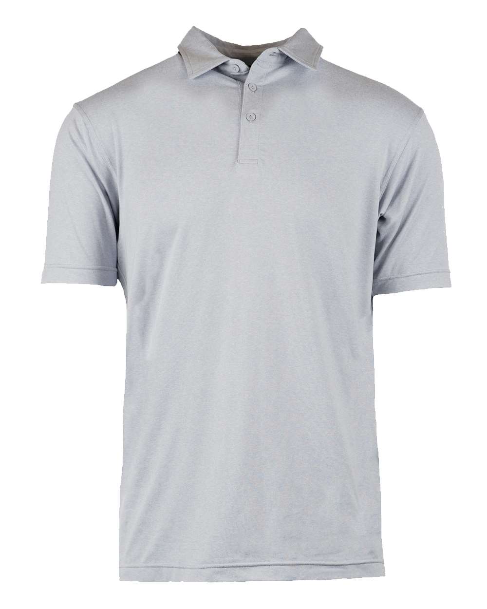 Front View of Heather Light Grey Dawn to Dusk Polo - 0900