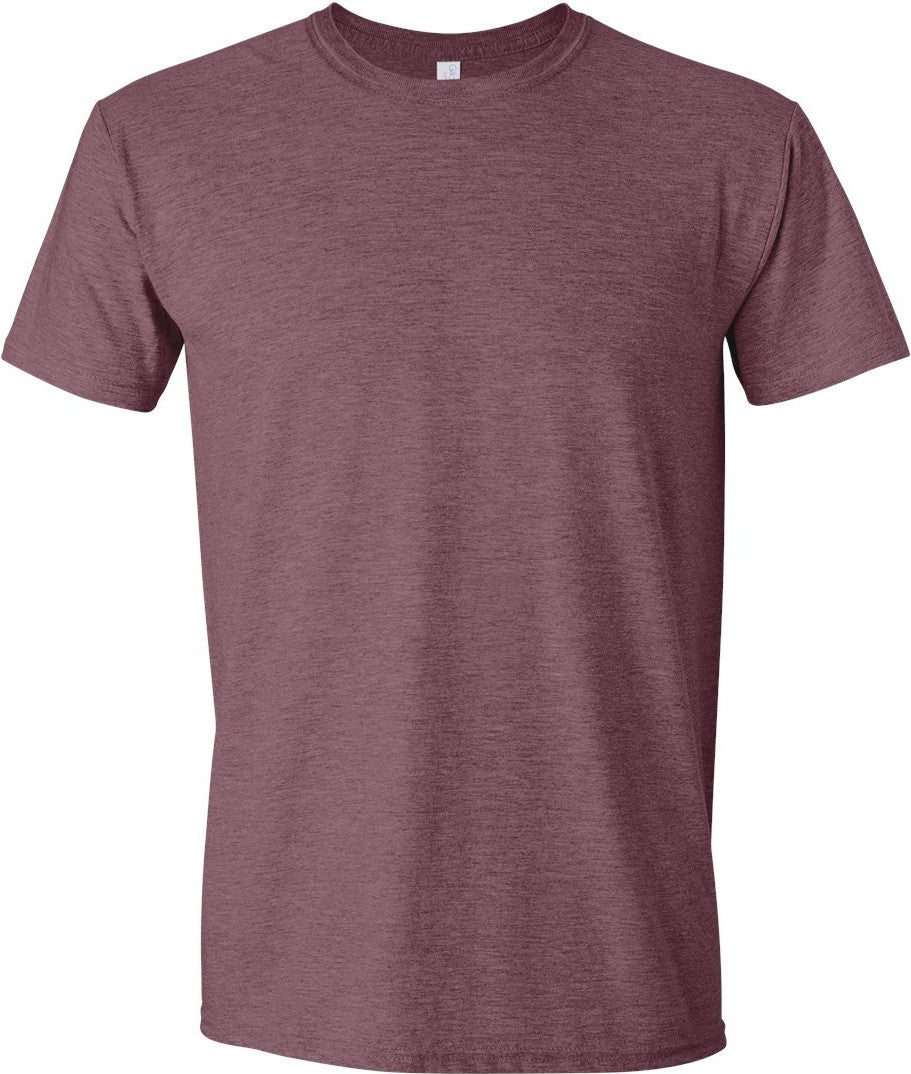 Front View of Heather Maroon Softstyle® T-Shirt - 64000