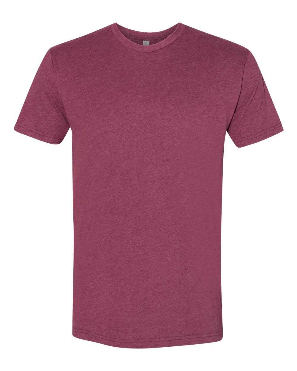 Front View of Heather Maroon Sueded T-Shirt - 6410